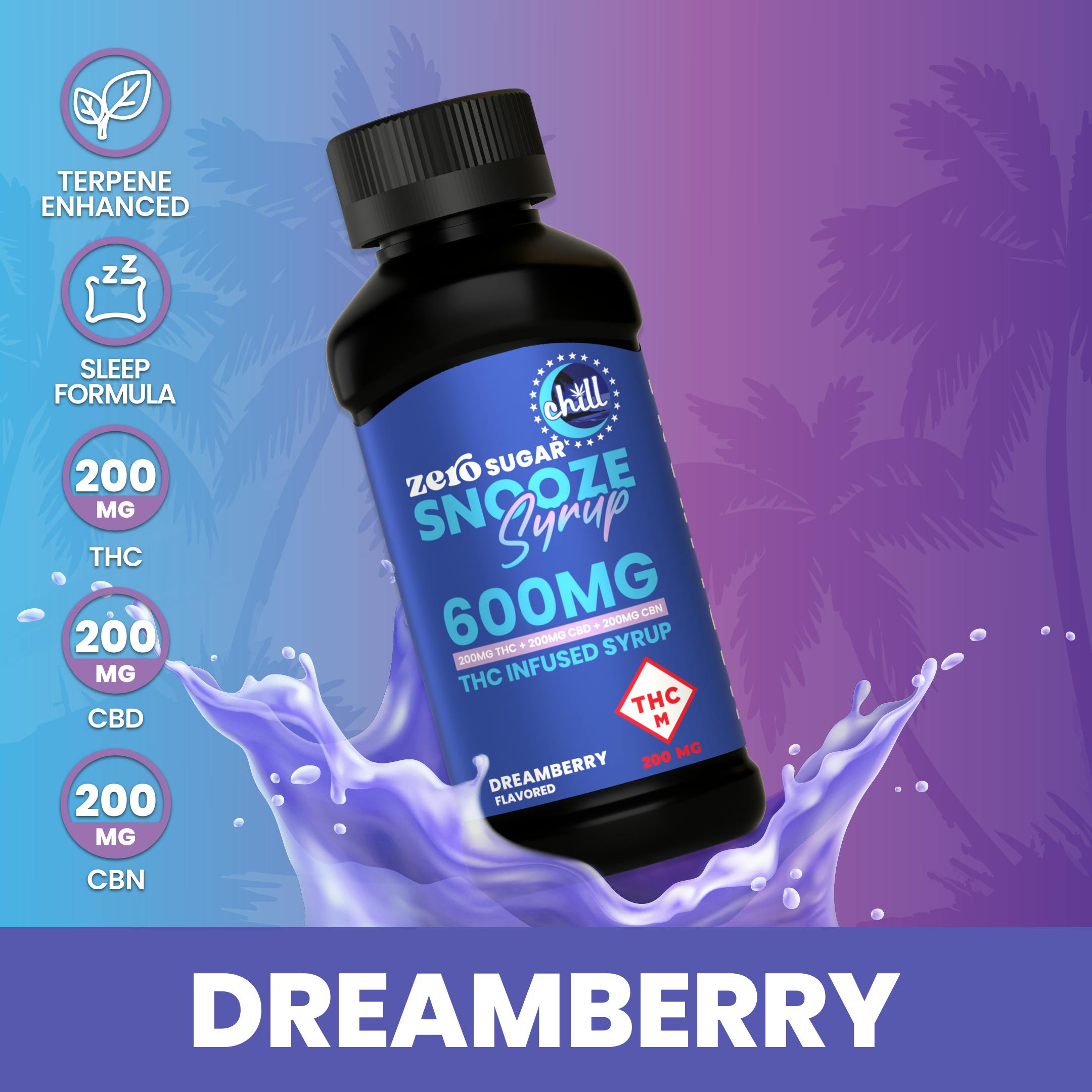 Chill Medicated SNOOZE ZERO Sugar Dreamberry 600MG