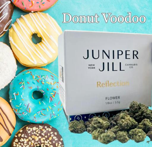 Donut Voodoo 3.5 gram flowers by Juniper Jill Cannabis Co