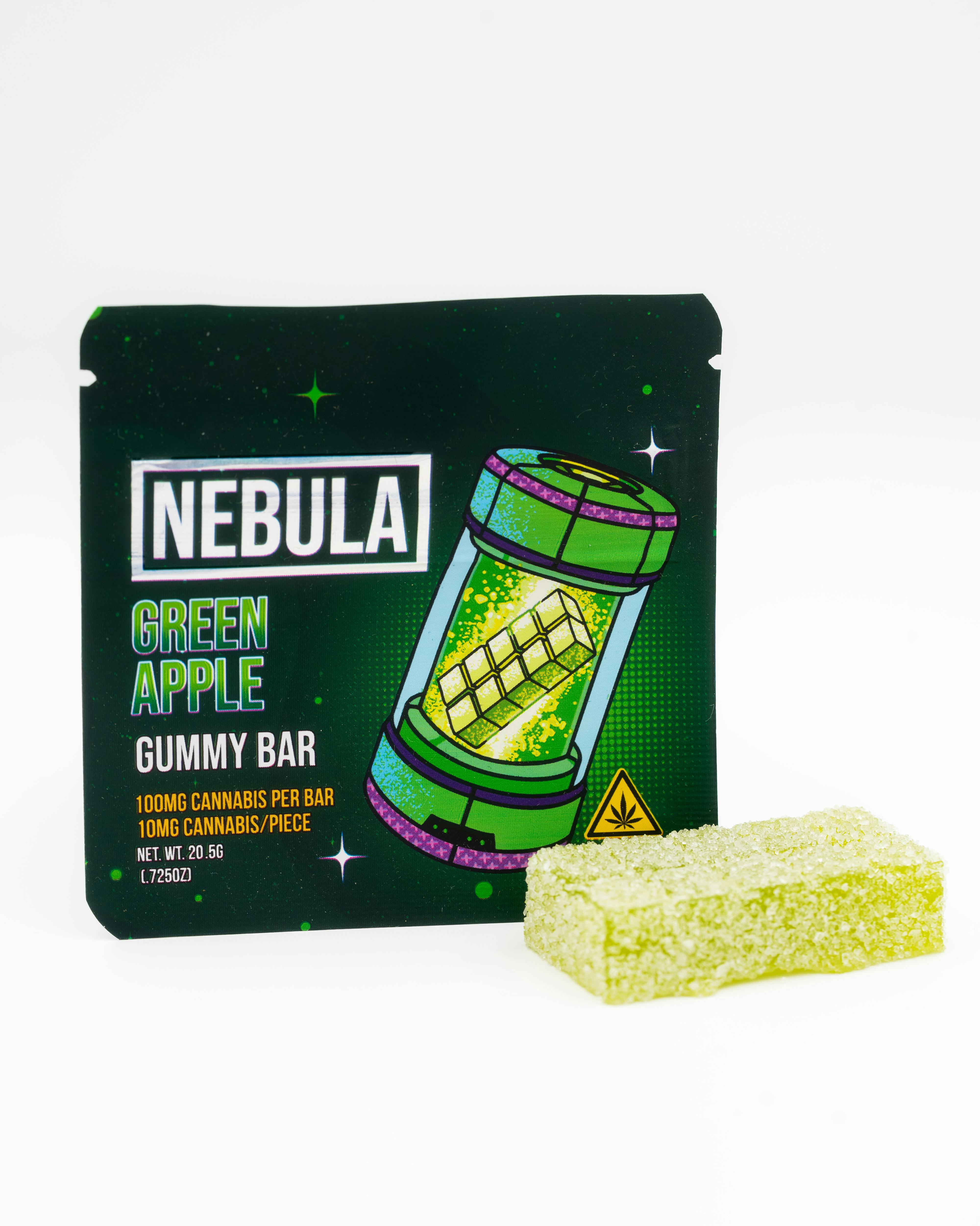 Nebula | Green Apple Gummy Bar | Gummies | 100mg | 10pk | 10mg/ea