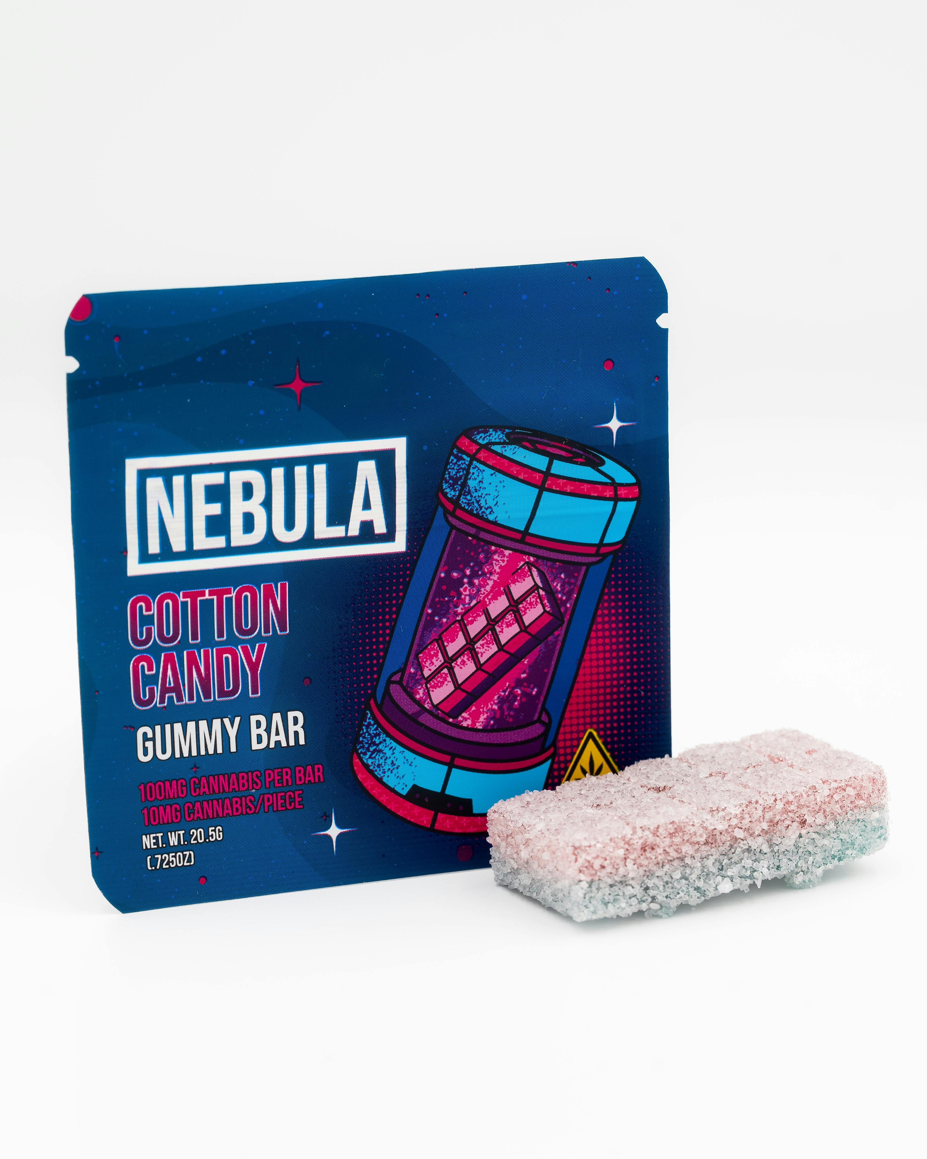 Nebula | Cotton Candy Gummy Bar | Gummies | 100mg | 10pk | 10mg/ea