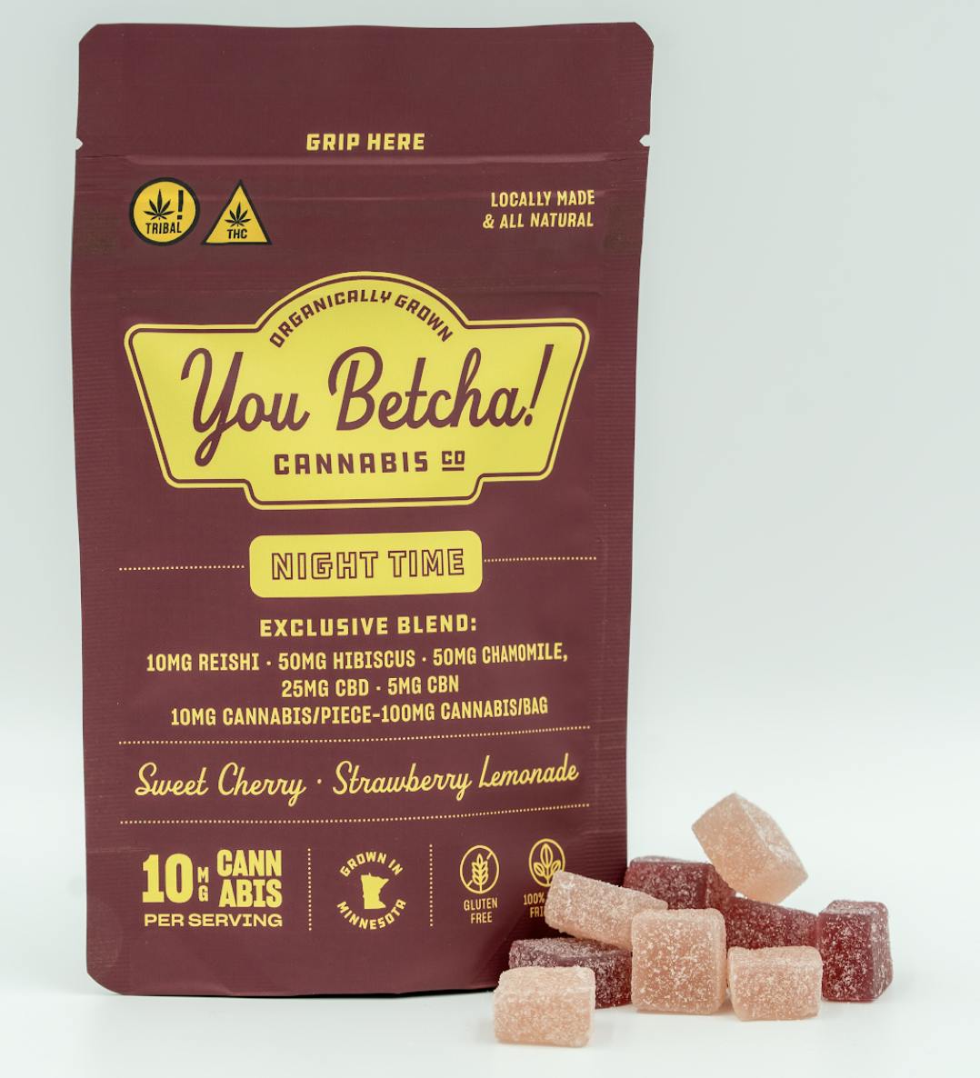 Nighttime | Cherry & Strawberry Lemonade Gummies | 100mg | 10ct | 10mg/ea