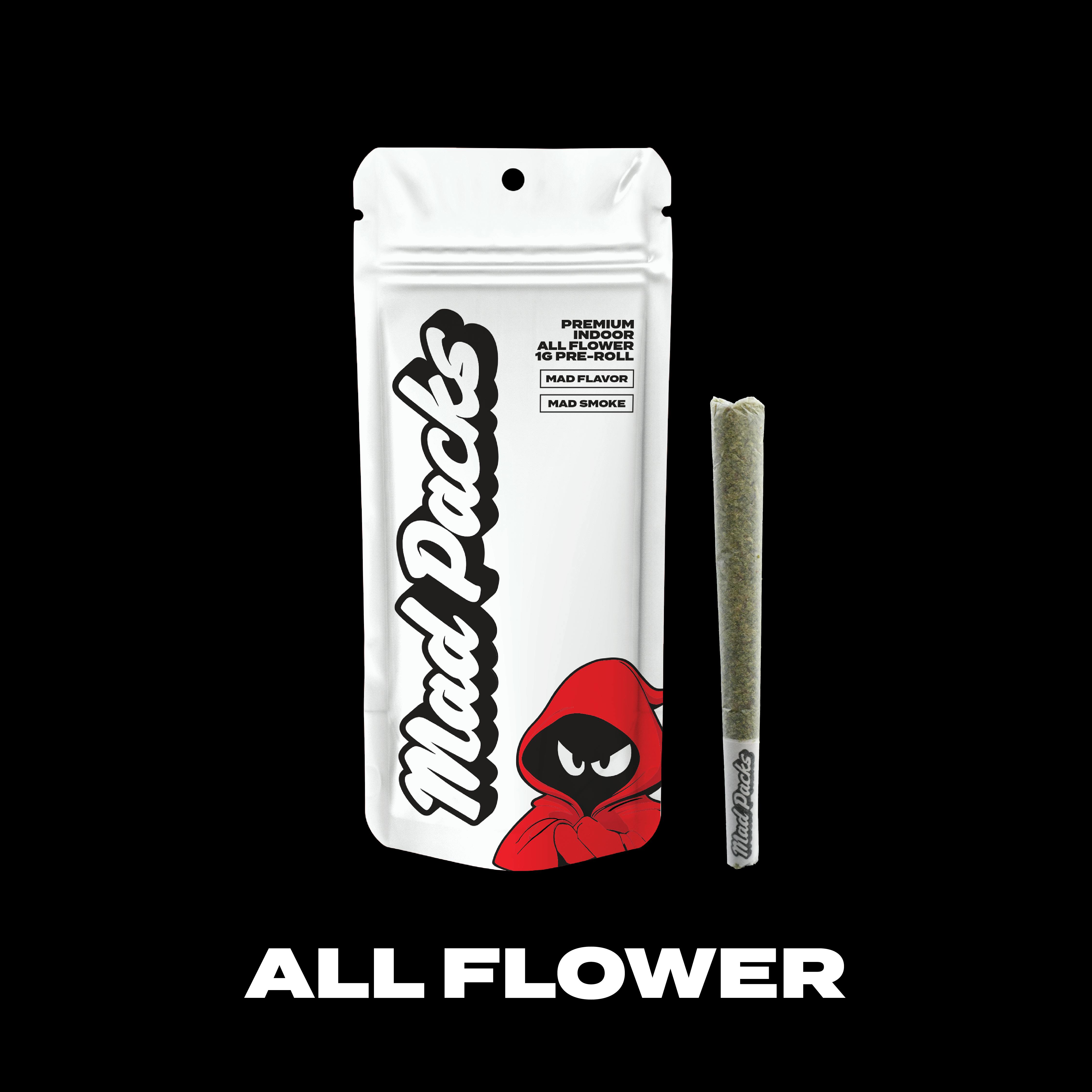 Mad Packs | 1g Premium Preroll | Blue Runtz