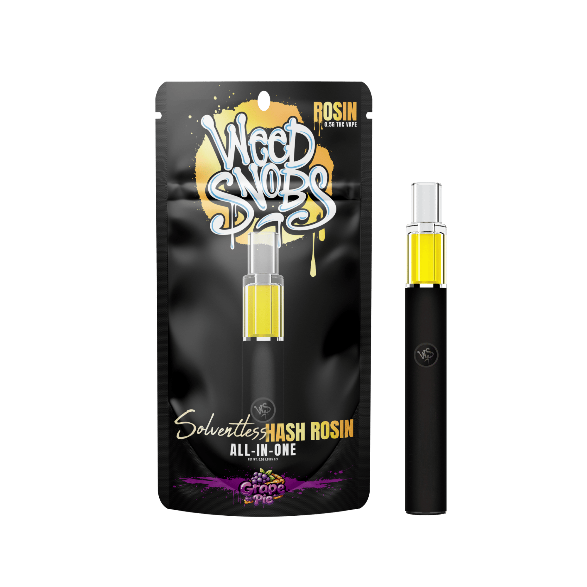 Grape Pie - Hash Rosin 0.5G Vape by Weed Snobs