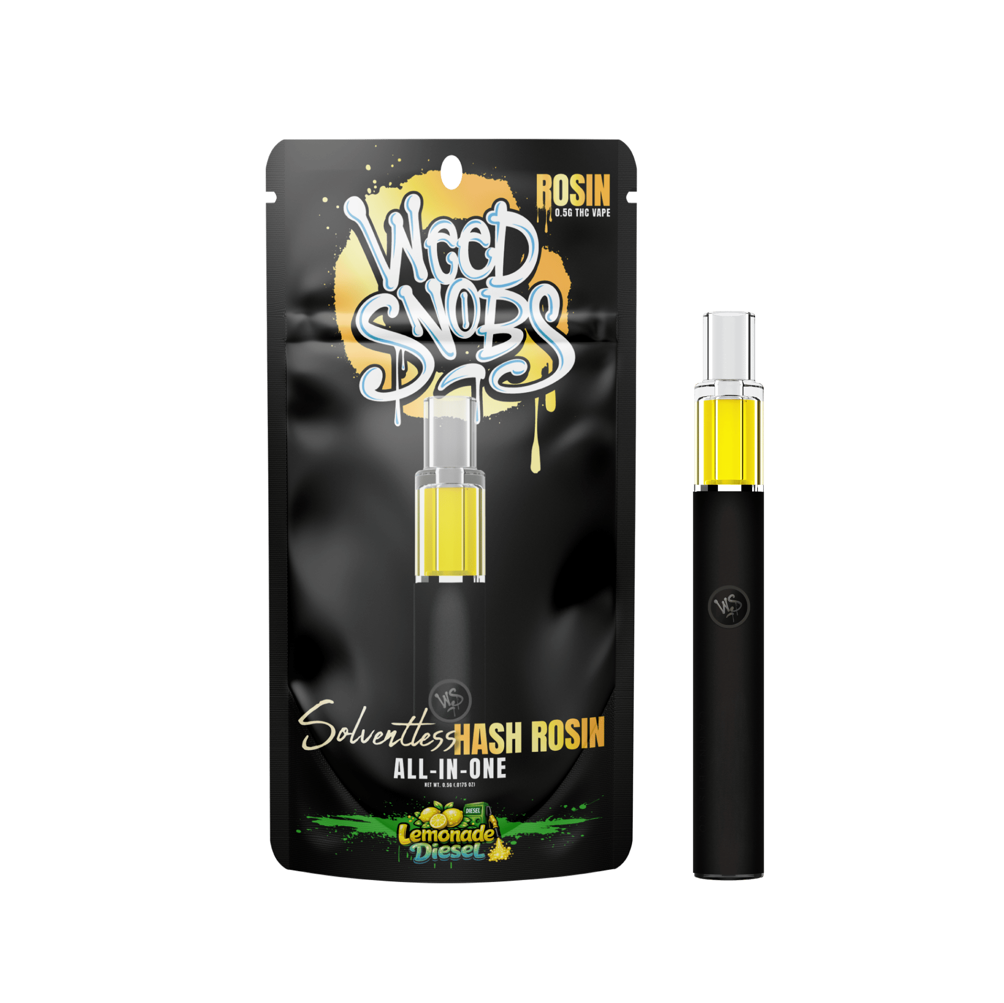Lemonade Diesel - Hash Rosin 0.5G Vape by Weed Snobs