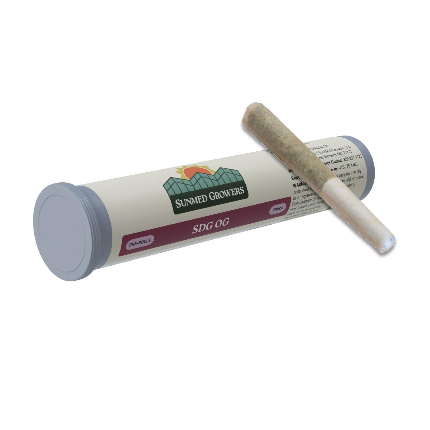 SDG OG 0.5g Pre Roll Tube at Cookies Baltimore Cannabis Dispensary
