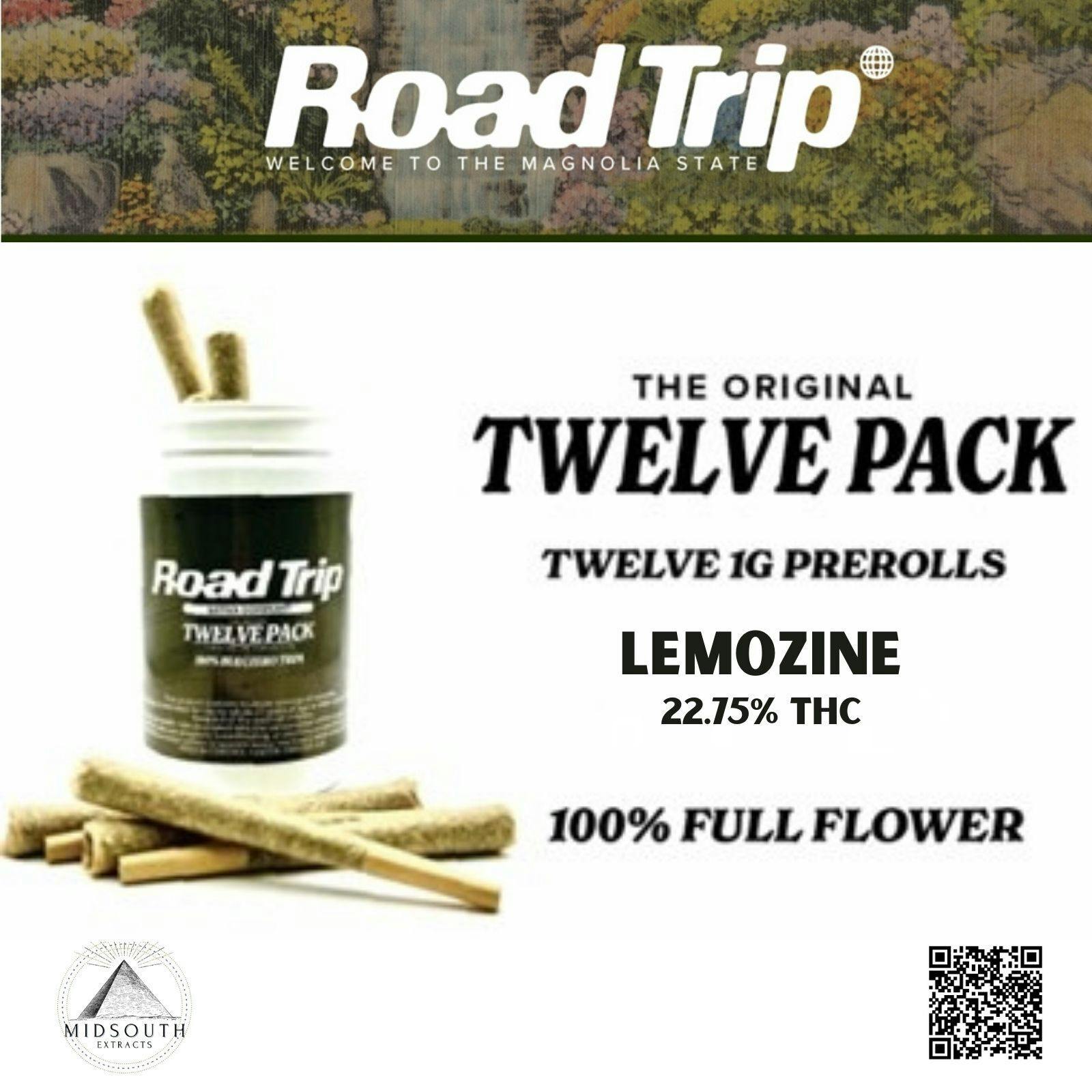 Road Trip - 1g/12pk Pre-Roll - Lemozine at Star Buds Medical Cannabis Dispensary Oxford