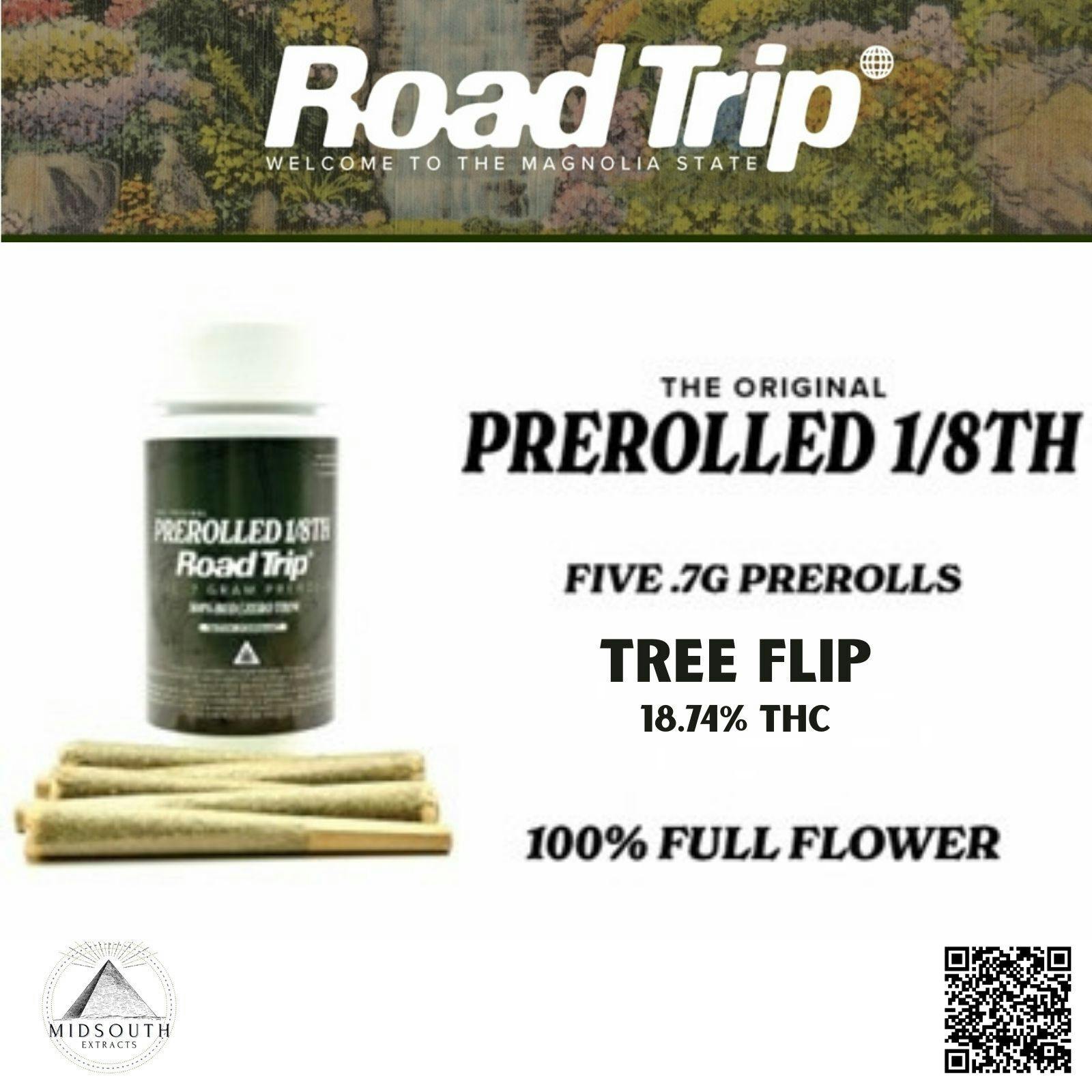 Road Trip - 0.7g/5pk Pre-Rolls - Tree Flip at Star Buds Medical Cannabis Dispensary Oxford
