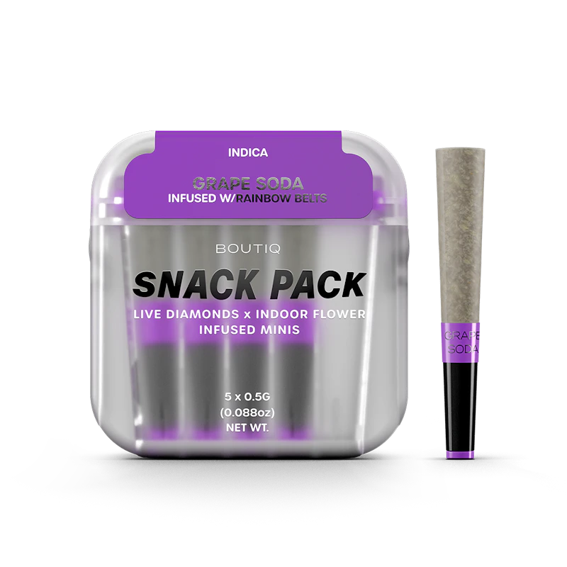 Boutiq Grape Soda x Rainbow Belts Diamonds SP · Infused Minis · 5pk, Infused Pre-Rolls