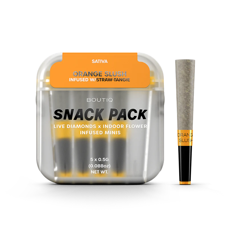 Boutiq Orange Slush × Straw-Tangie Diamonds SP · Infused Minis · 5pk, Infused Pre-Rolls