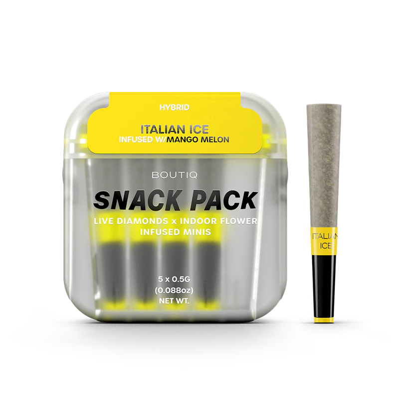 Boutiq Italian Ice x Mango Melon Diamonds SP · Infused Minis · 5pk, Infused Pre-Rolls