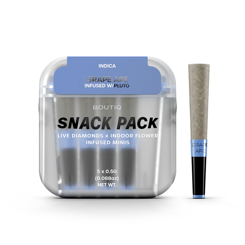 Boutiq Grape Ape x Pluto Diamonds SP · Infused Minis · 5pk, Infused Pre-Rolls