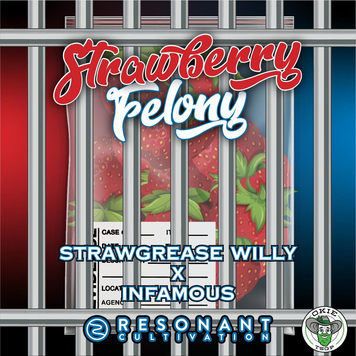 Strawberry Felony (Resonant)- Disposable Live Rosin Cart - 0.5g