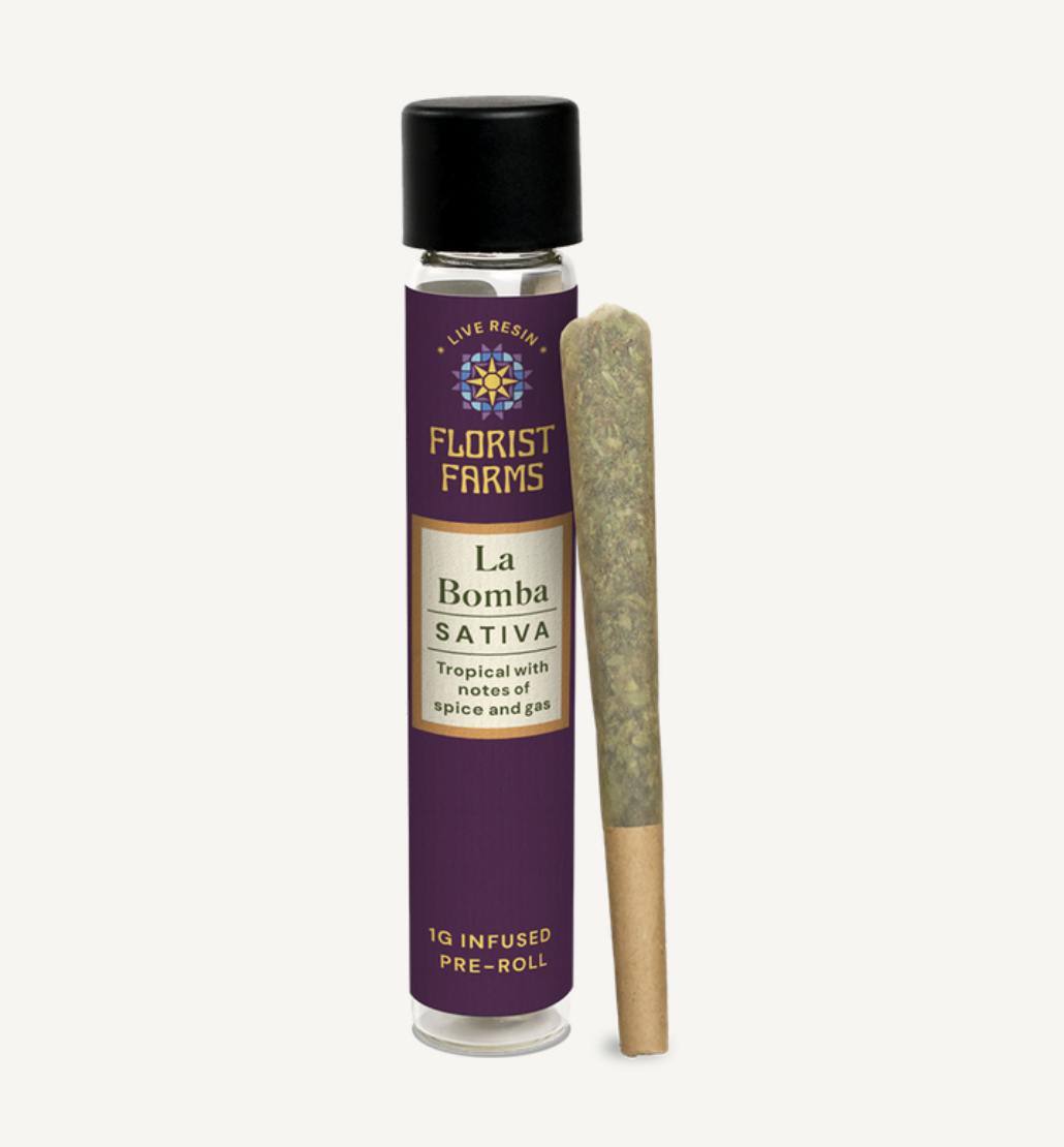 Florist Farms | La Bomba | Live Resin Infused Joints | 1g