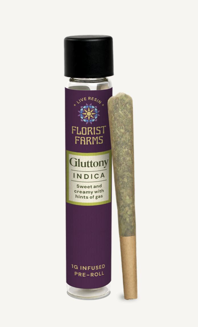 Florist Farms | Gluttony | Live Resin Infused Joints | 1g by Florist Farms
