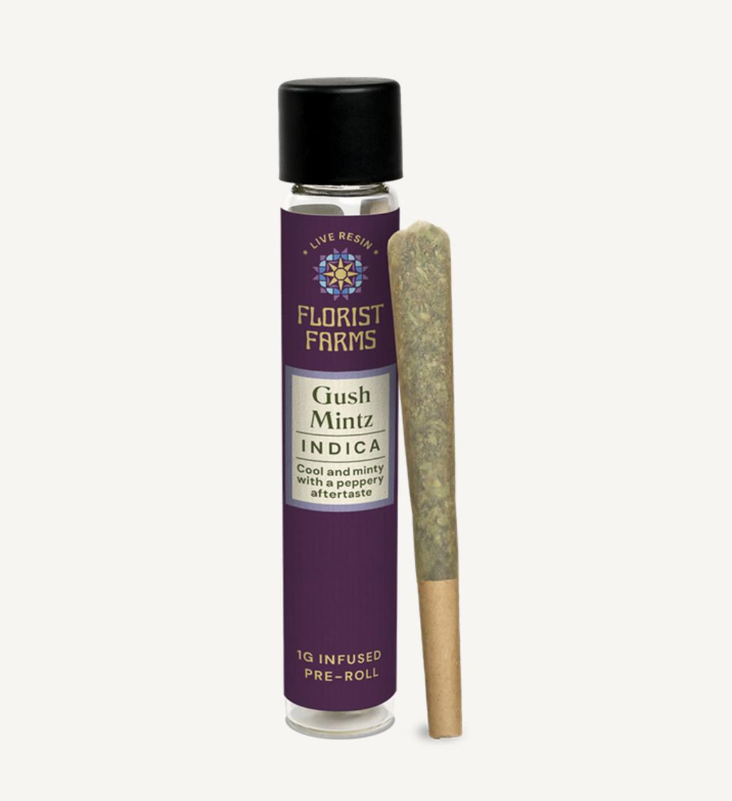 Florist Farms | Gush Mintz | Live Resin Infused Joints | 1g by Florist Farms
