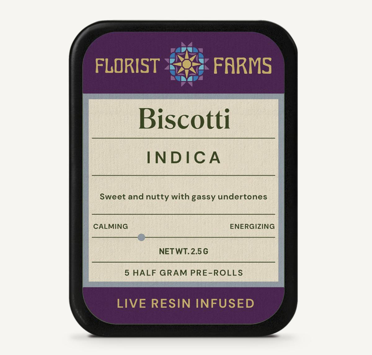 Biscotti | Live Resin Infused Minis | 0.5g each | 5pk by Florist Farms