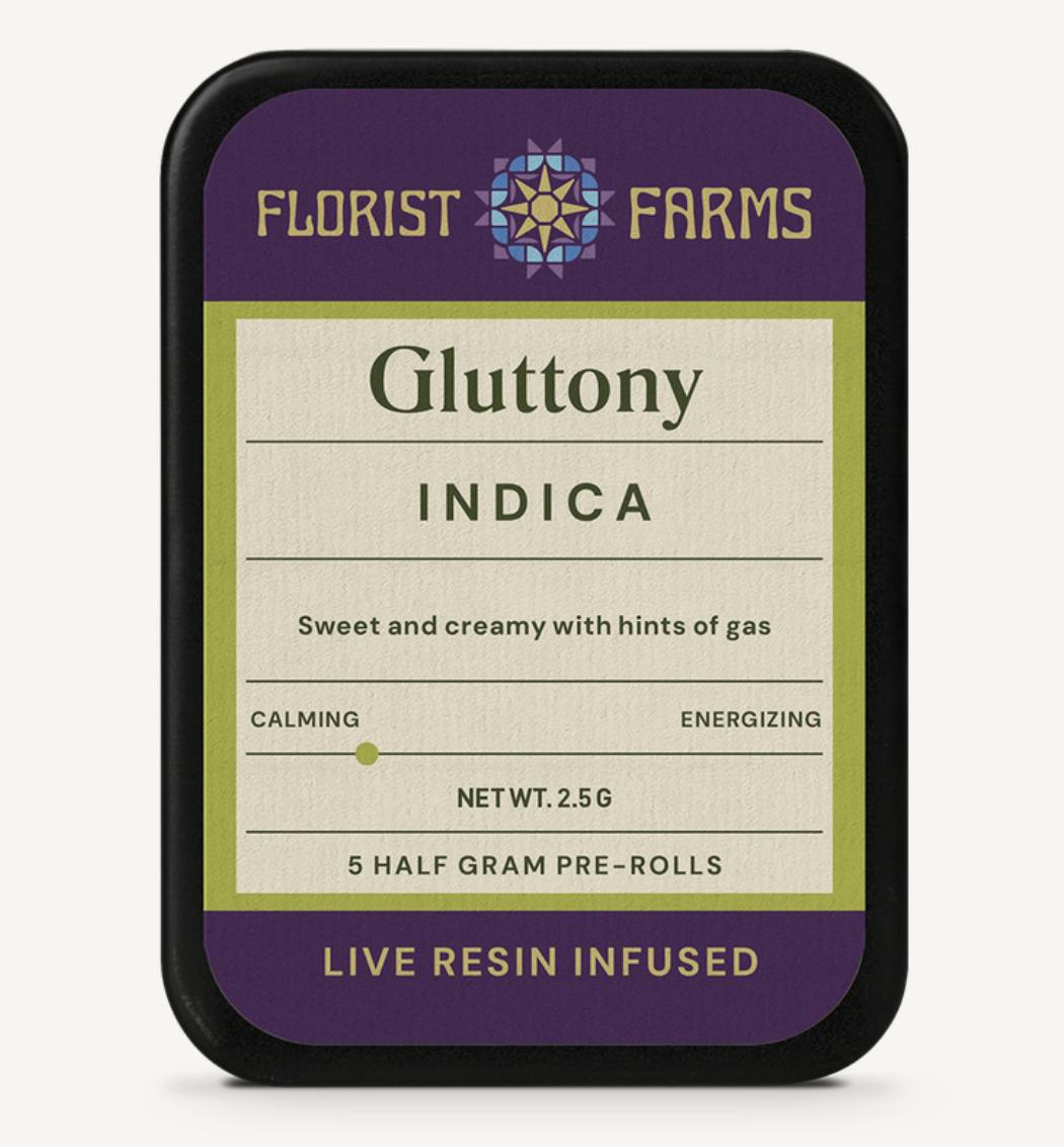 Florist Farms | Gluttony | Live Resin Infused Minis | 0.5g each | 5pk by Florist Farms