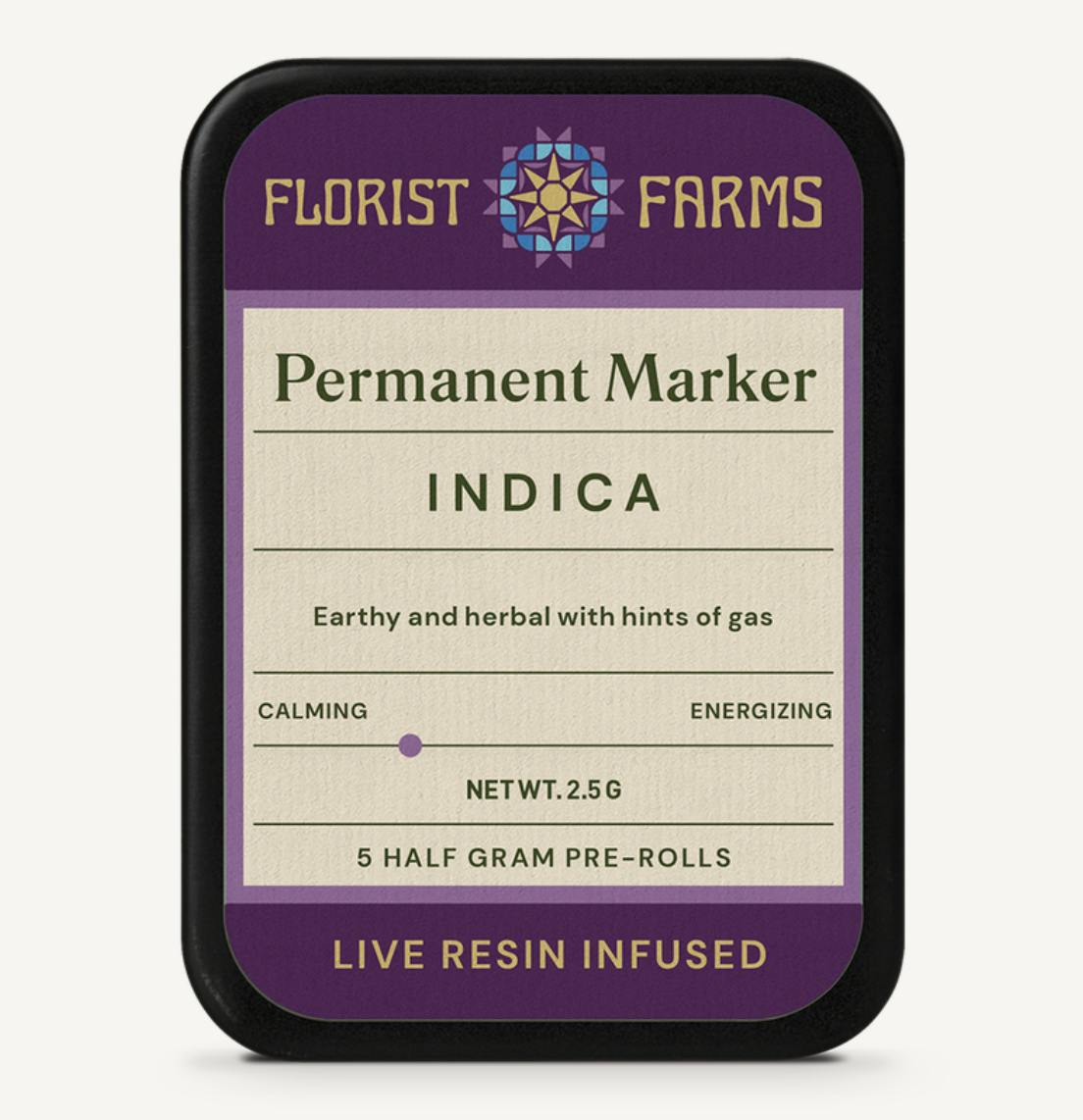 Florist Farms | Permanent Marker | Live Resin Infused Minis | 0.5g/ea | 5pk by Florist Farms