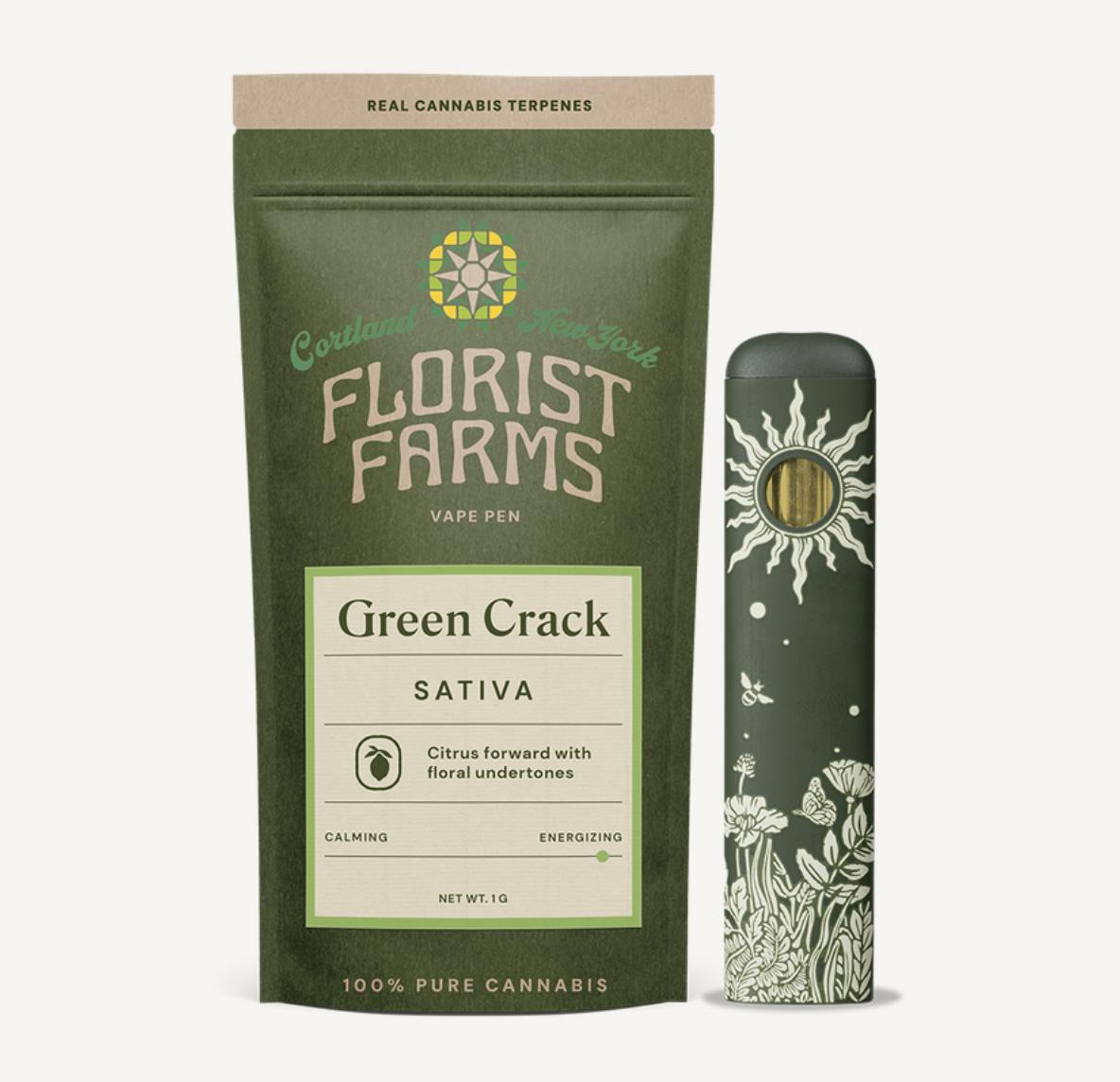 Florist Farms | Green Crack | Disposable | 1g by Florist Farms