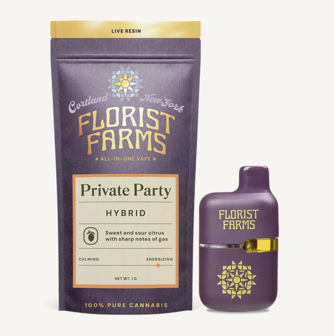 Florist Farms | Private Party | Live Resin Disposable | 1g by Florist Farms