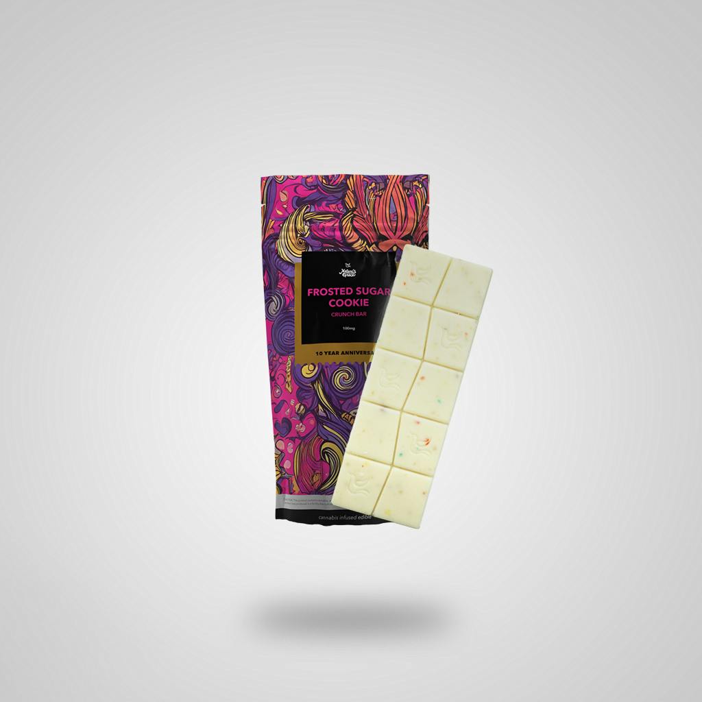 NGW 100mg Frosted Sugar Cookie White Chocolate Crunch Bar by Nature's Grace and Wellness