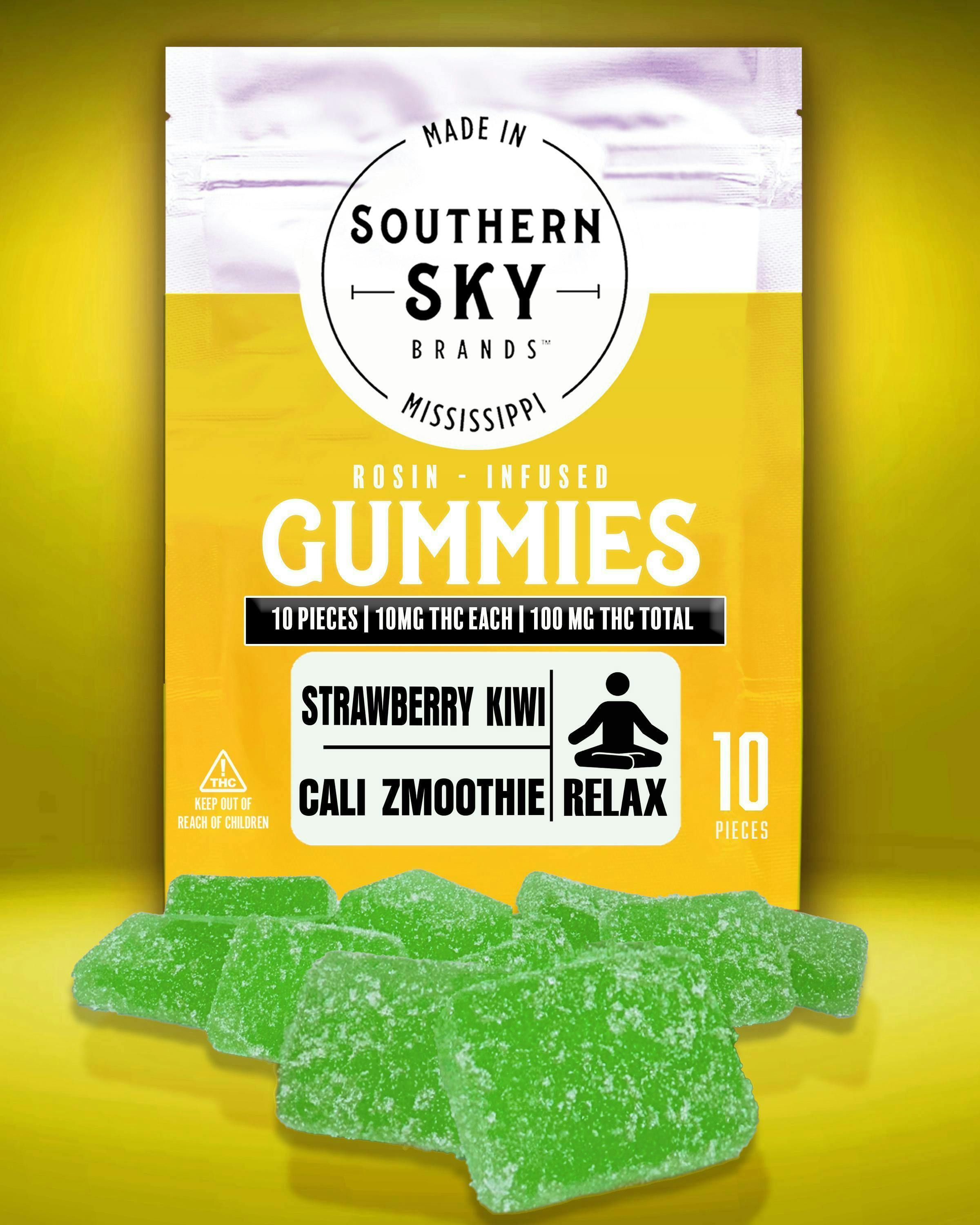 Southern Sky Brands | Strawberry Kiwi Cali Zmoothie | 100mg | 10ct