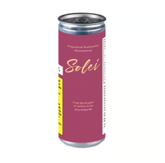 Solei | Dragonfruit Watermelon | Carbonated | 25mg CBD | 12 fl oz