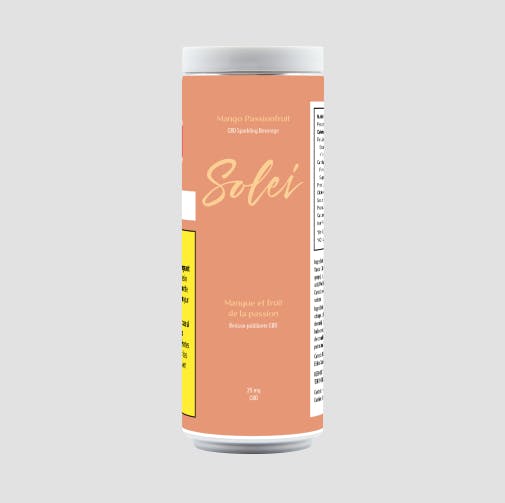 Solei | Mango Passionfruit | Carbonated | 25mg CBD | 12 fl oz