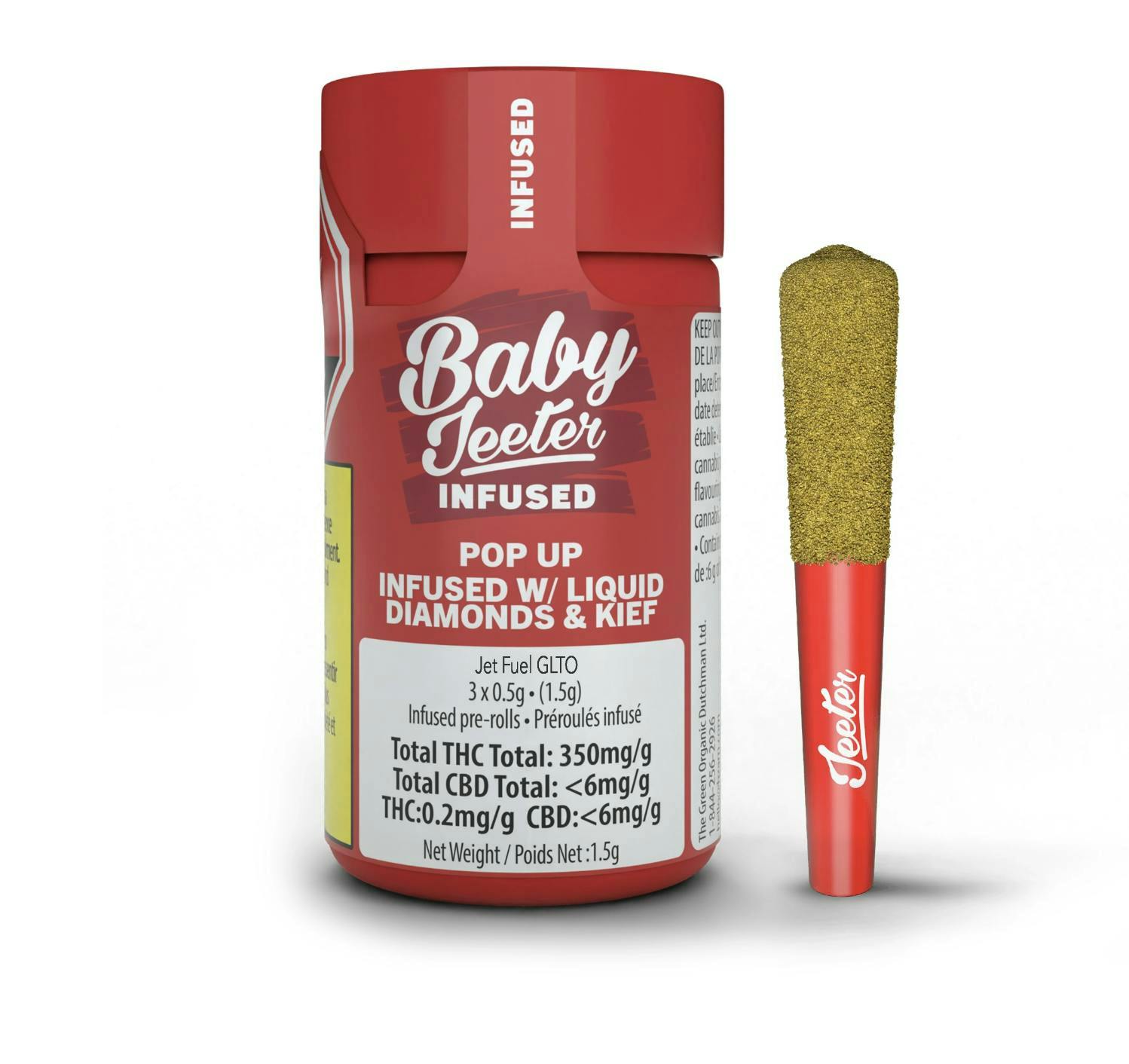 Jeeter | Jet Fuel GLTO | Baby Infused Minis | 0.5g each | 3pk