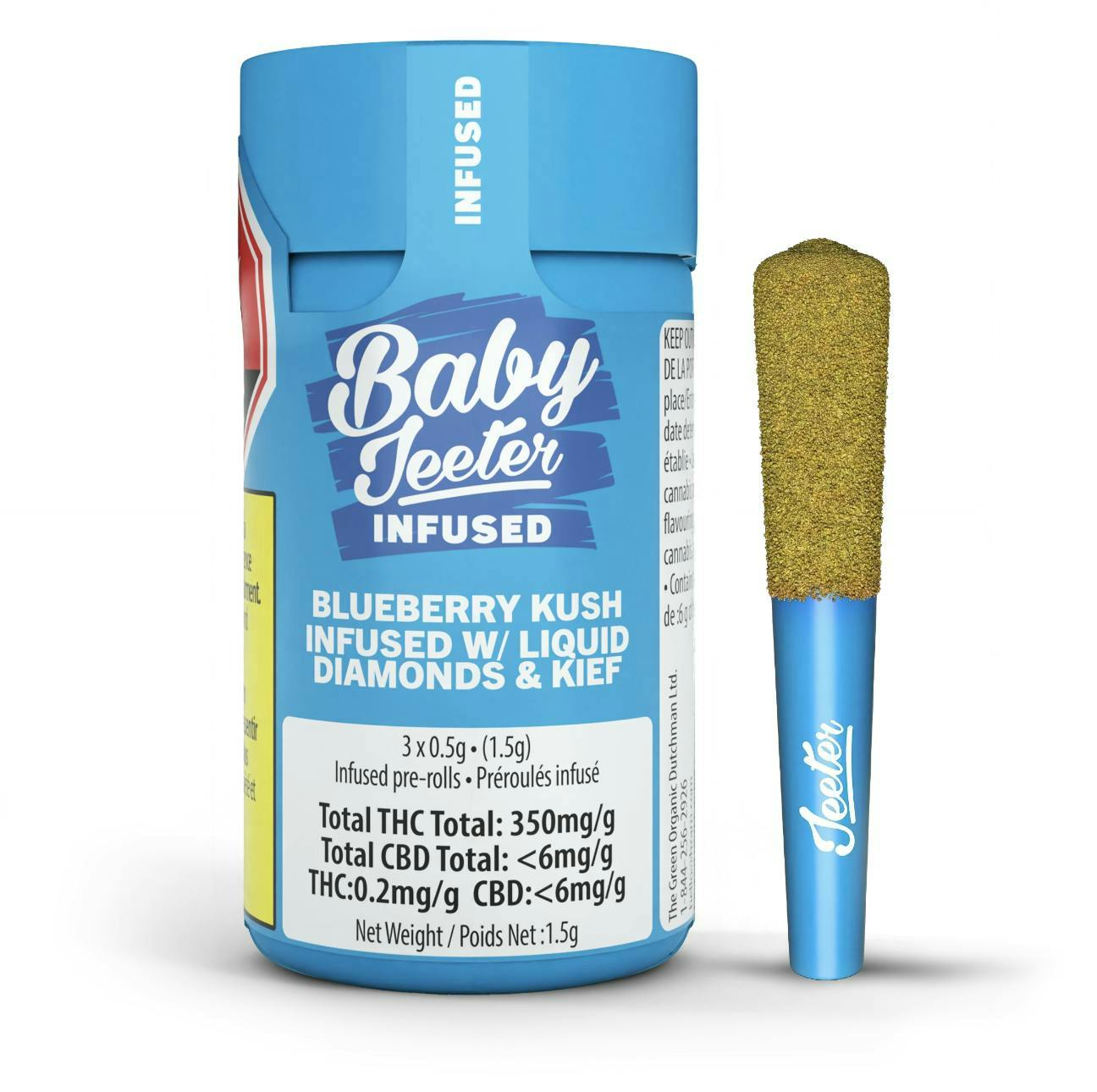 Jeeter | Blueberry Kush | Baby Infused Minis | 0.5g each | 3pk