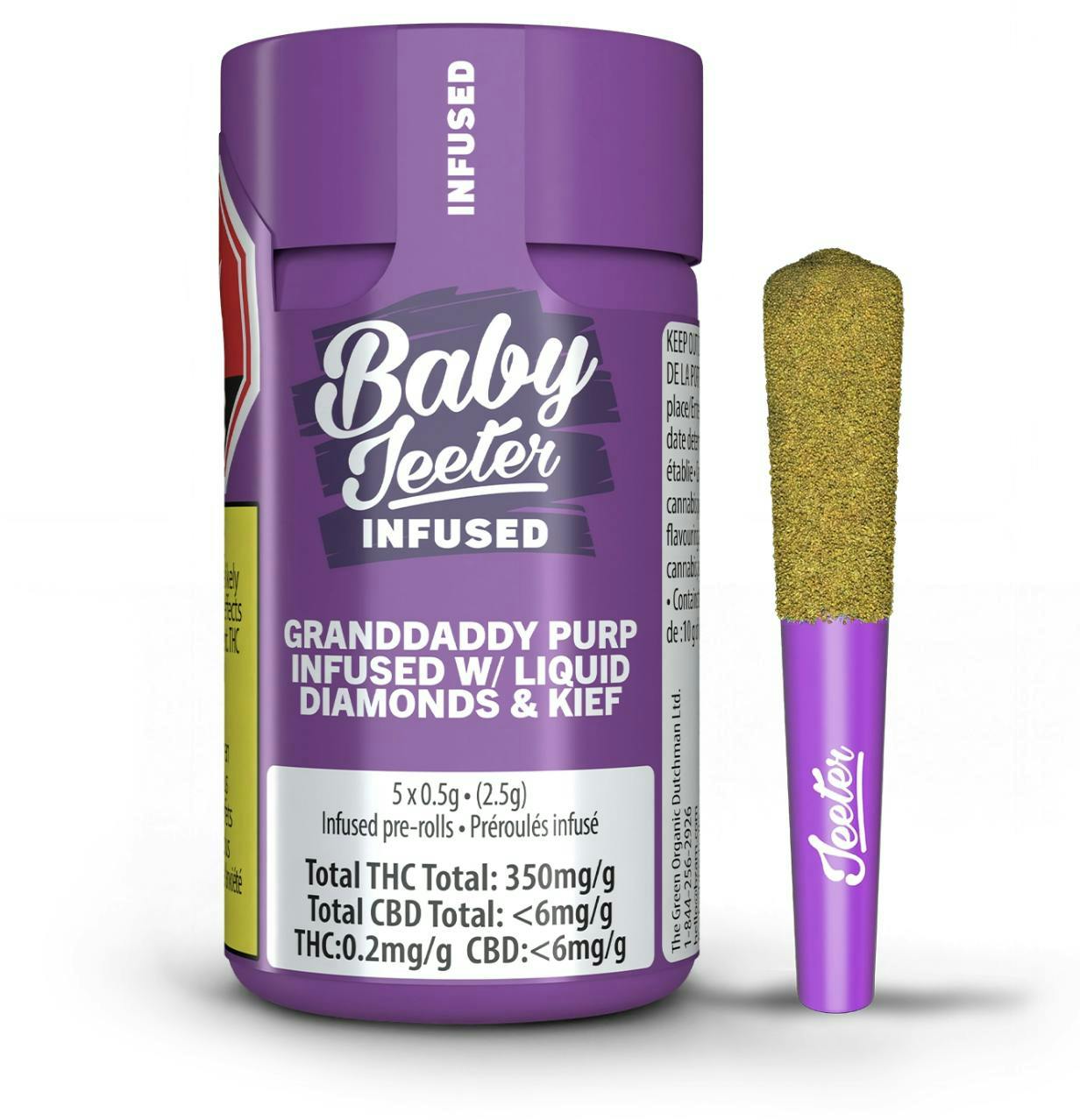 Jeeter | Granddaddy Purp | Baby Infused Minis | 0.5g each | 5pk by Jeeter