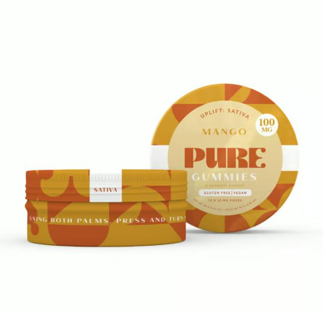 Pure | Mango | Gummies | Indica | 100mg | 10ct | 10mg/ea