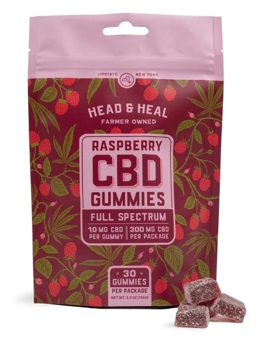 Head & Heal | Raspberry CBD Sleep Gummies | 300mg | 30ct | 10mg/ea by Head & Heal