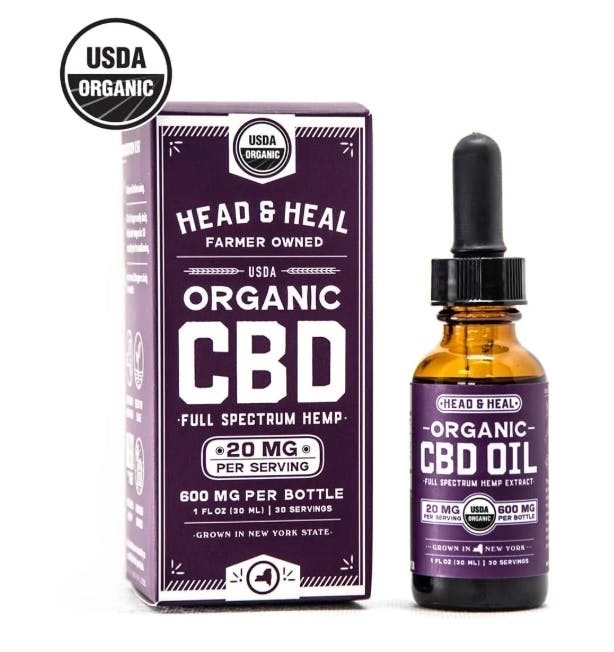 Head & Heal | Organic CBD Oil | Tinctures | 600mg CBD | 30mL at Corner House