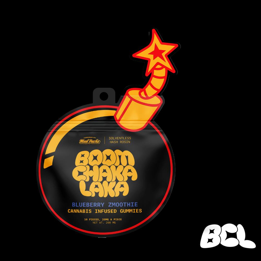 Boom Chaka Laka | 200mg Hash Rosin Gummies - 10pk | Blueberry Zmoothie by Boom Chaka Laka