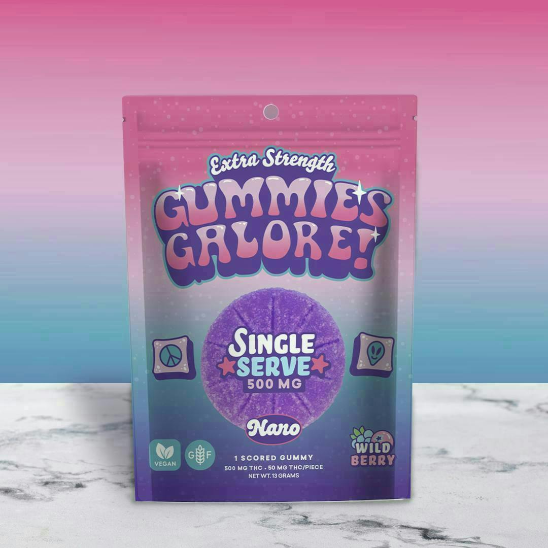 Gummies Galore | Wild Berry Nano Live Resin Gummies | 500mg | Single