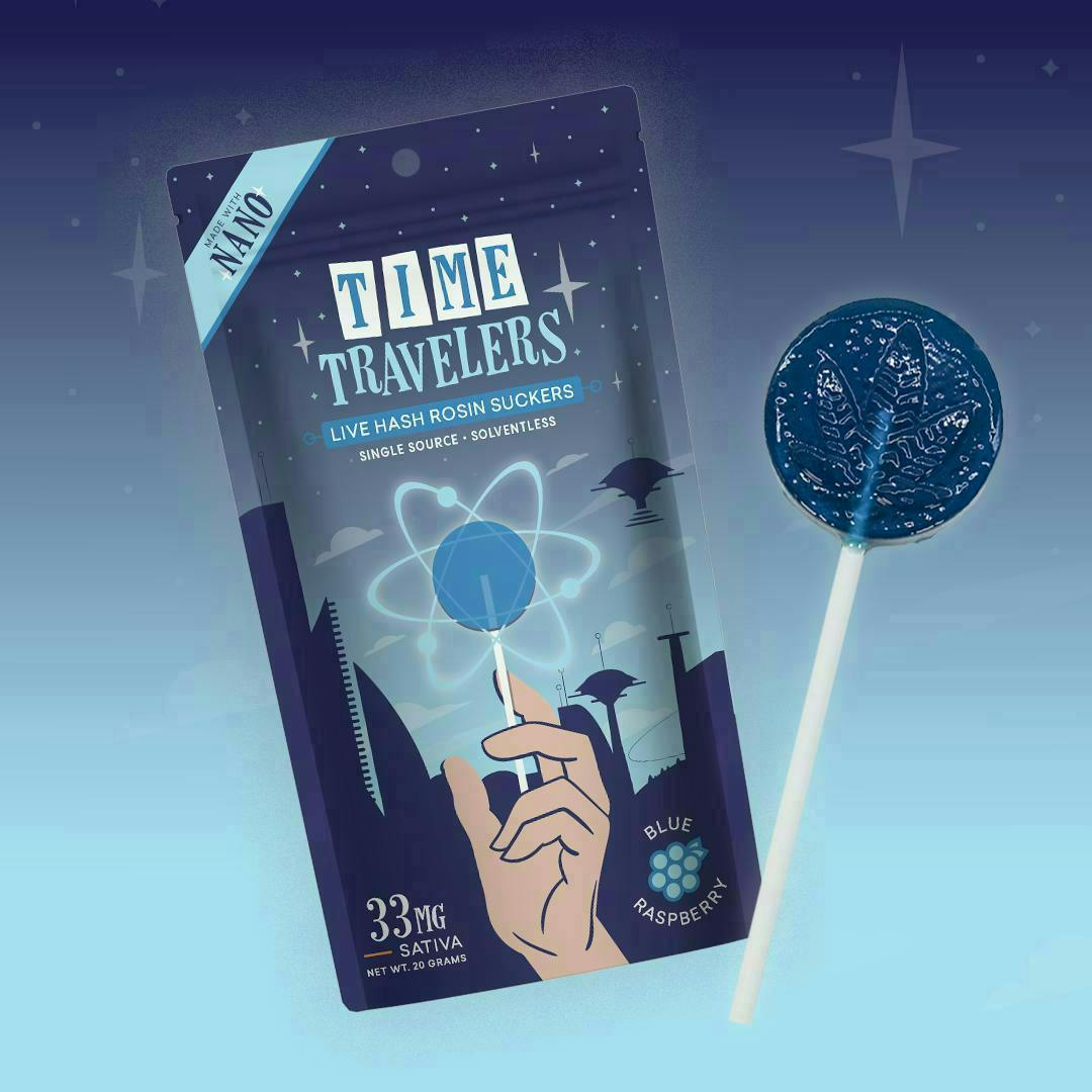 Traveler Sativa Blue Raspberry Sucker