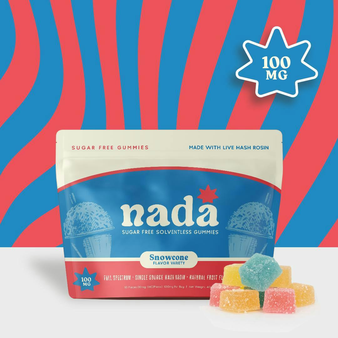 NADA | Snowcone Live Rosin Gummies | 100mg | 10ct | 10mg/ea