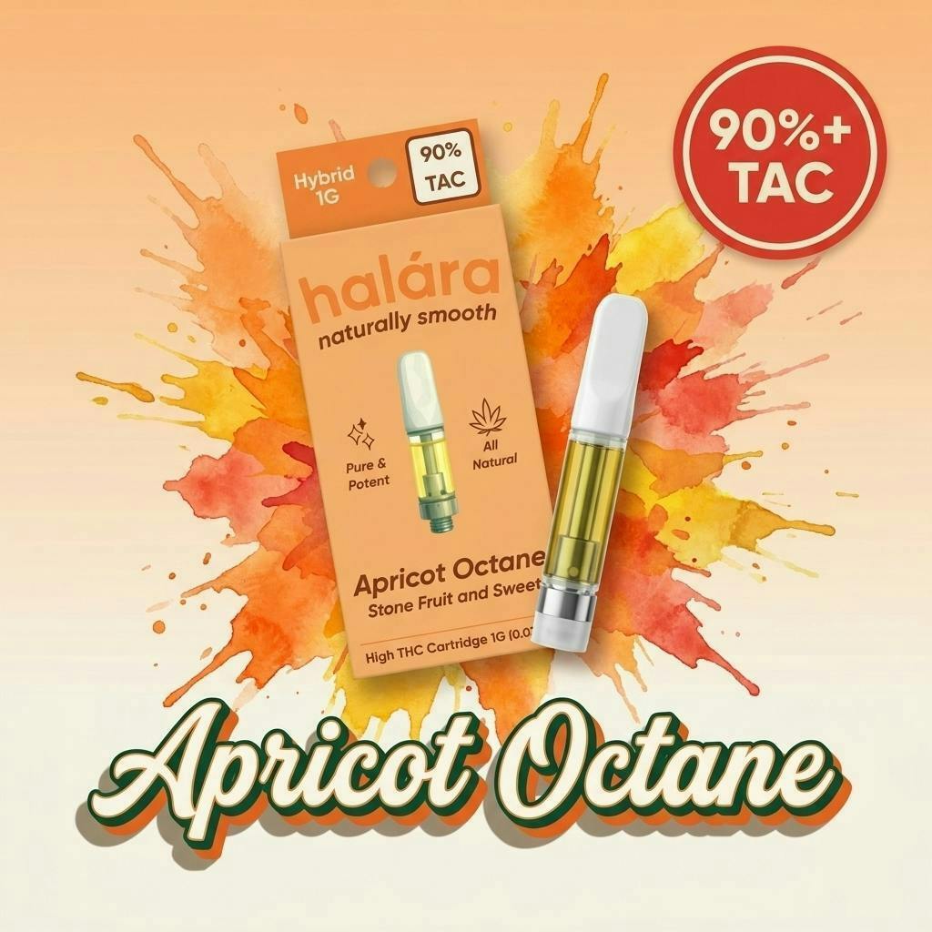 Halara | Apricot Octane | High THC Cartridge | 1g by Halara