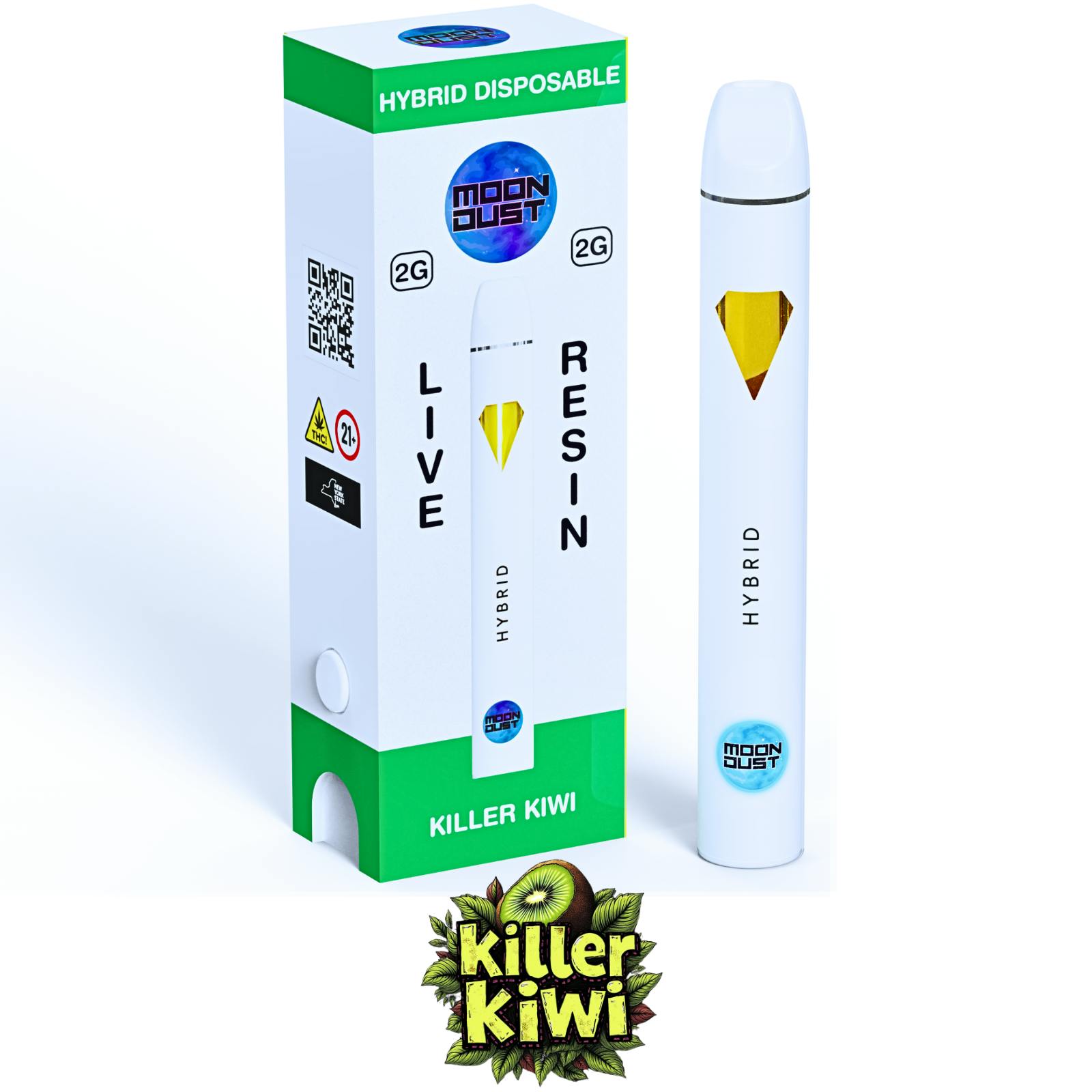 2G LIVE RESIN DISPOSABLE - KILLER KIWI - HYBRID