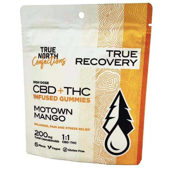 True North | Motown Mango Recovery THC:CBD Gummies | 100mg | 5ct | 20mg/ea by True North Collective MI