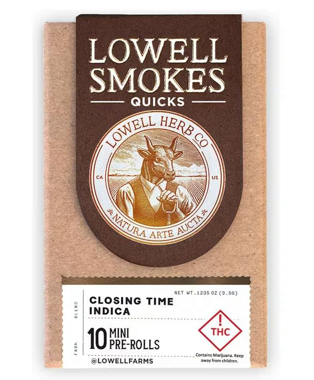 Lowell Herb Co. | Closing Time Indica | Mini Joints| 0.35g each | 10pk by Lowell Herb Co.