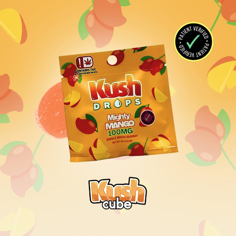Kush Drops | Mighty Mango Gummy | Single | 100mg
