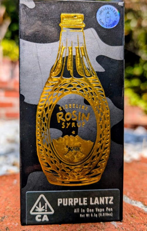 Purple Lantz Live Rosin Cartridge