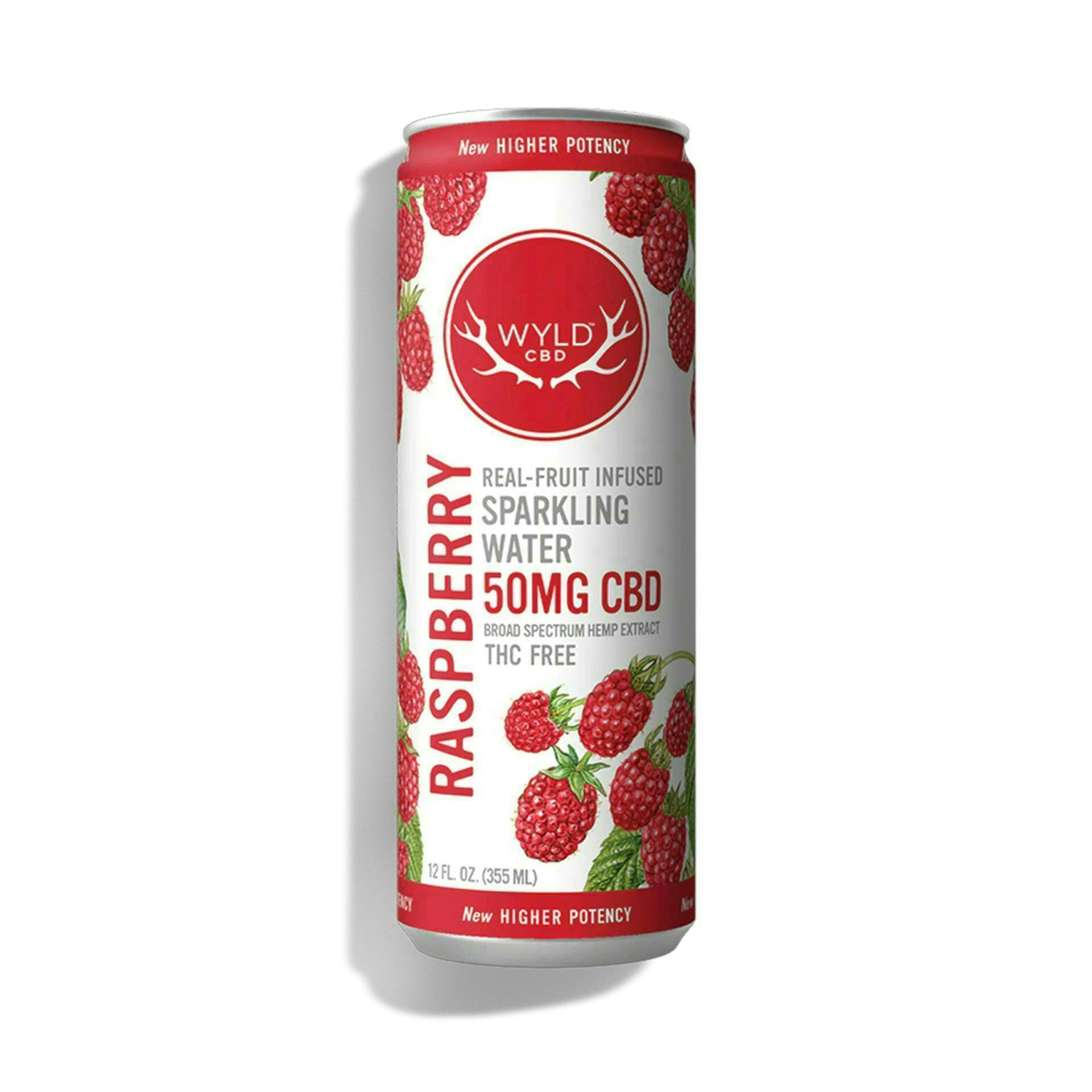 WYLD | Raspberry CBD Sparkling Water | Carbonated | 50mg | 12 fl oz