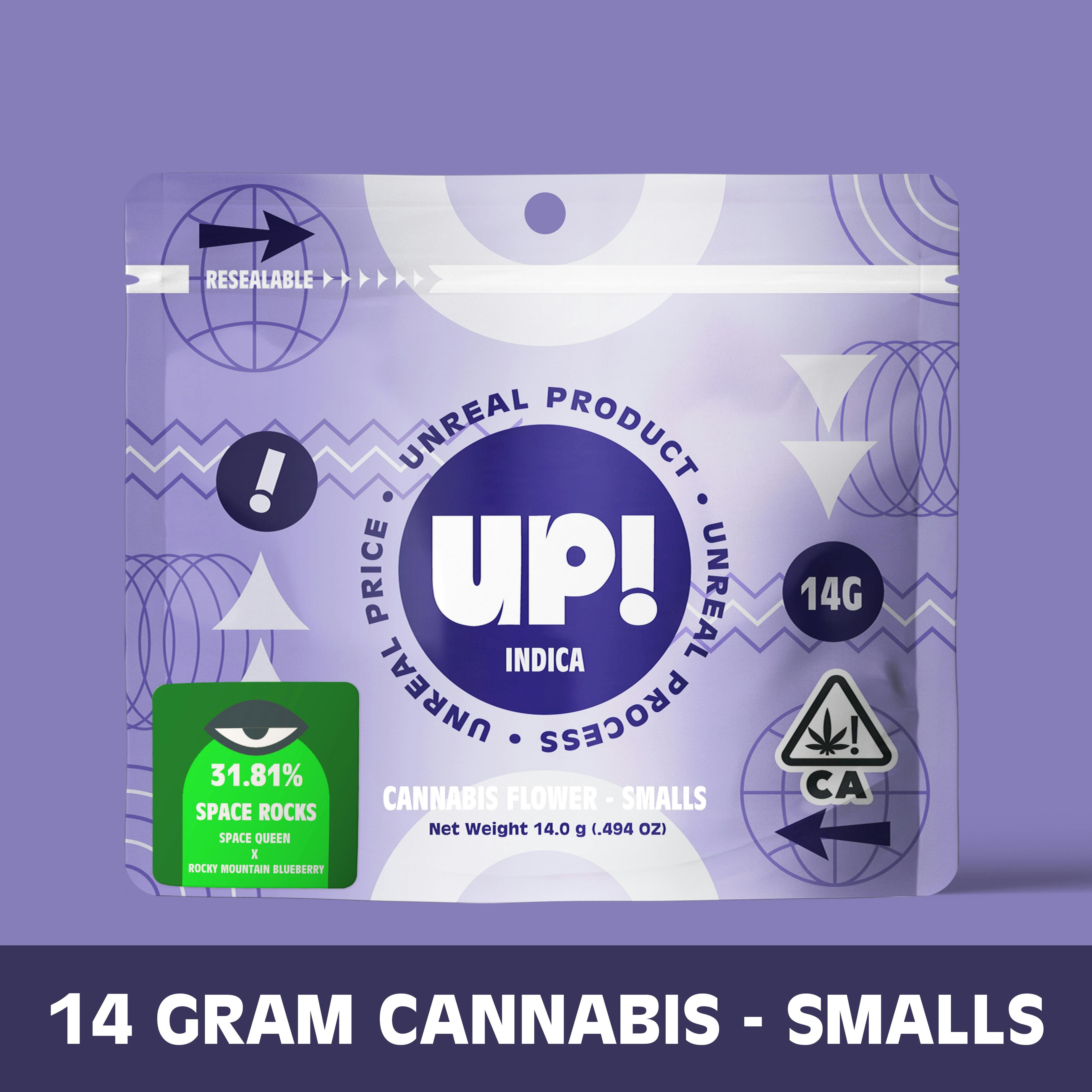 Space Rocks (Indica) Cannabis Smalls 14g - UP!