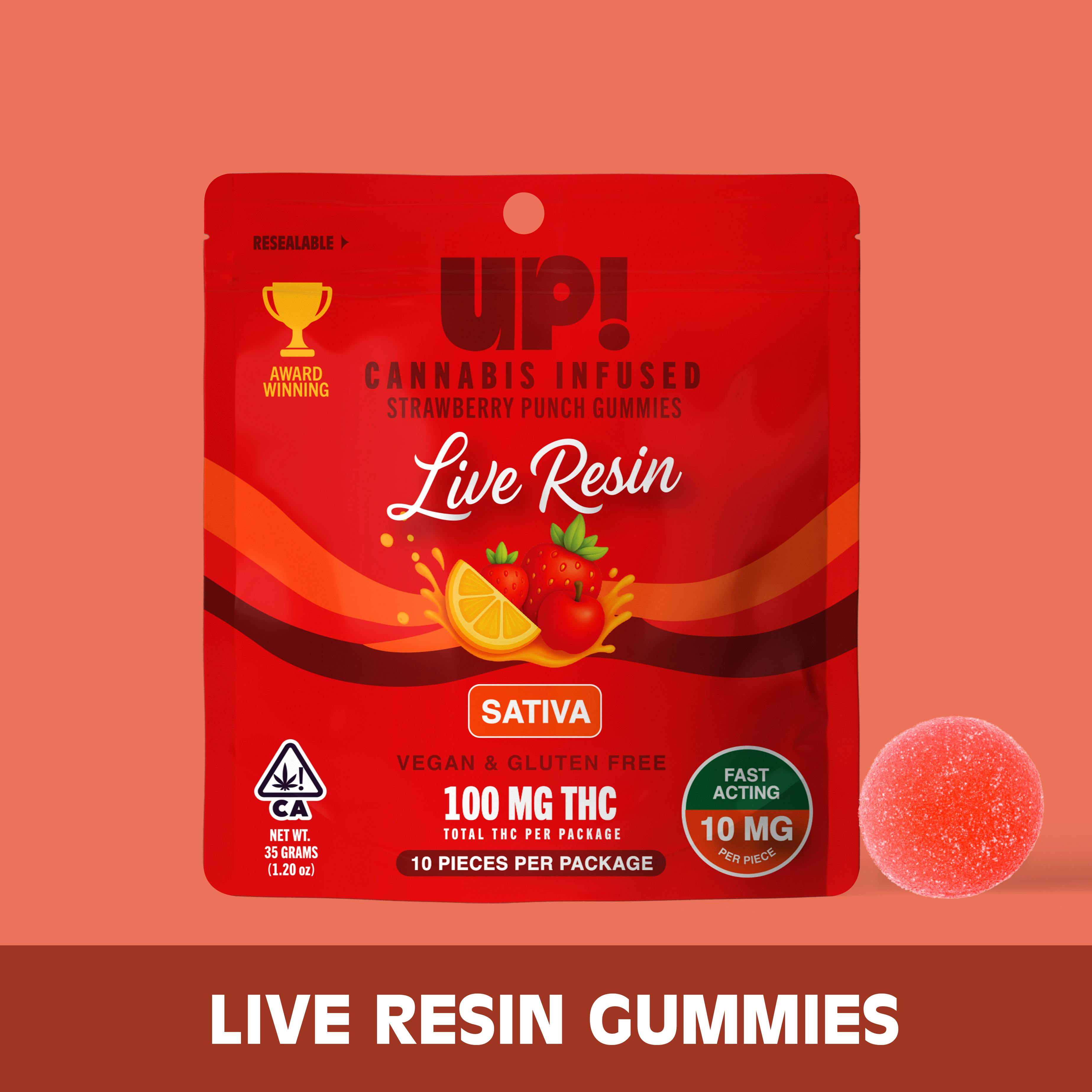 Strawberry Punch (Sativa) Live Resin Edible 100mg
