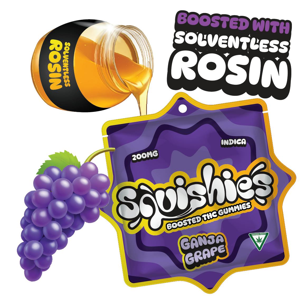 Squishies | Ganja Grape Gummies | 200mg | 10ct | 20mg/ea by Squishies