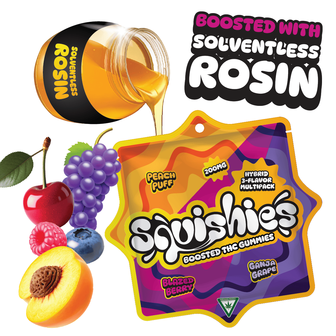 Squishies | Hybrid Variety Gummies | 200mg | 10ct | 20mg/ea by Squishies
