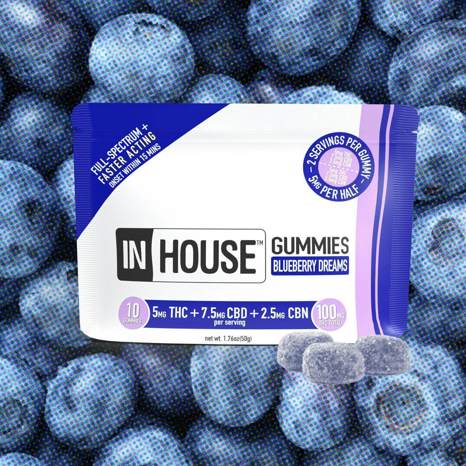 InHouse - Blueberry Dreams Gummies 100mg 10ct by InHouse